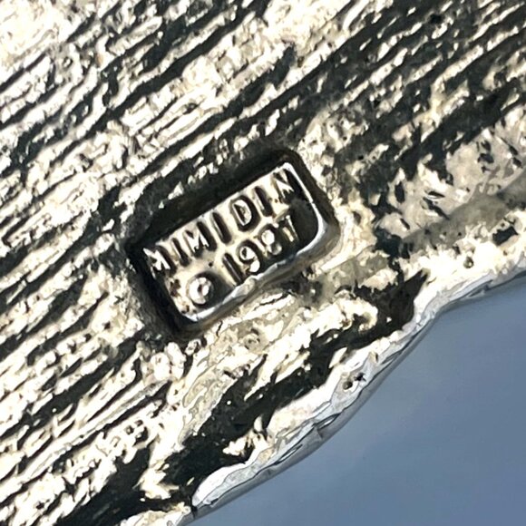 Mimi D In Koi Fish Belt Buckle Gold Metal Enamel Oversized Rare Vintage - Picture 9 of 11